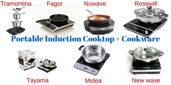 induction stove with vessels