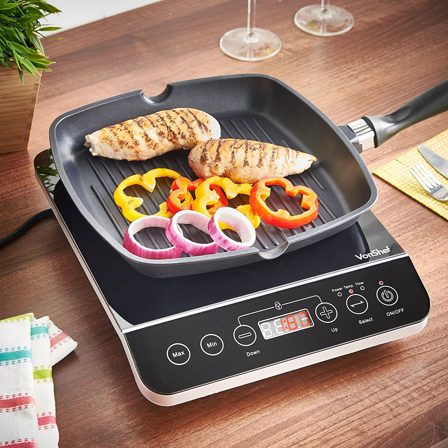 Vonshef Countertop Induction Cooktop Enjoy Heat Management And